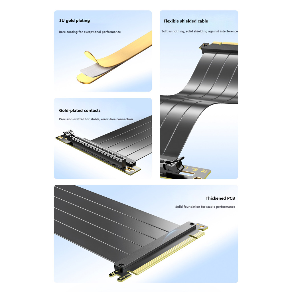 Cabo Extensor Riser para GPU P - Pcie 4.0 X16 Riser Cable 90 Degree avaliação e preço