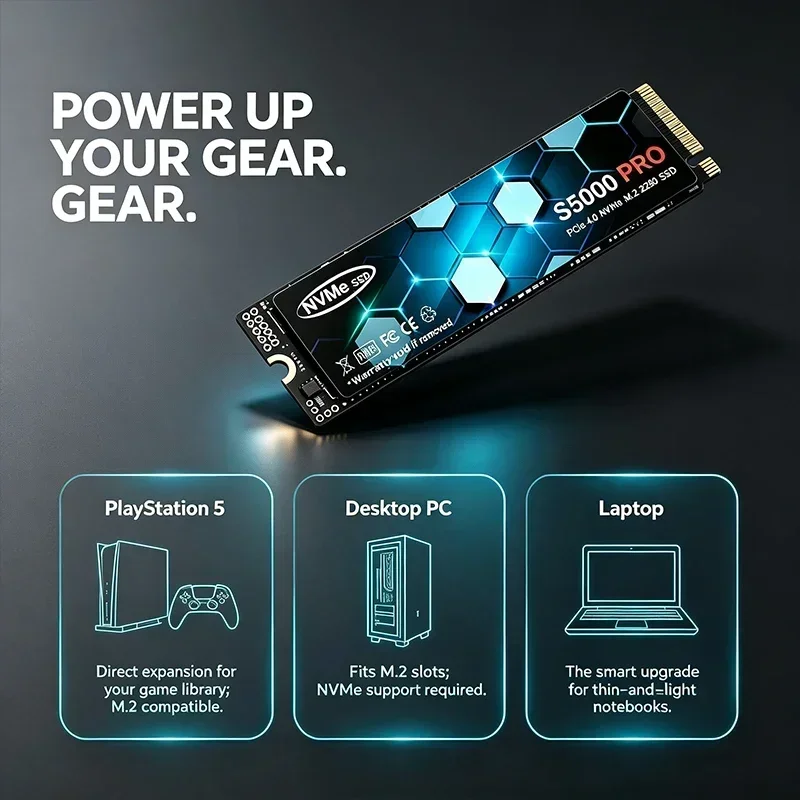 SSD NVMe M.2 PCIe 4.0 S5000 PR - M.2 Nvme 4Tb Pcie 4.0 Ssd avaliação e preço