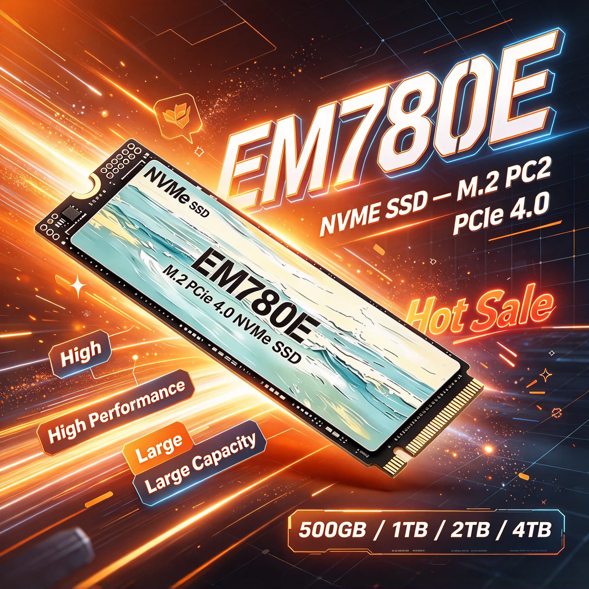 SSD M.2 NVMe PCIe 4.0 EM780E 5 - M.2 Nvme 4Tb Pcie 4.0 Ssd avaliação e preço